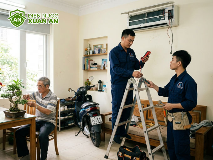 Sửa điều hòa Xã Phúc Thọ lỗi dàn lạnh bị chảy nước vào trong phòng