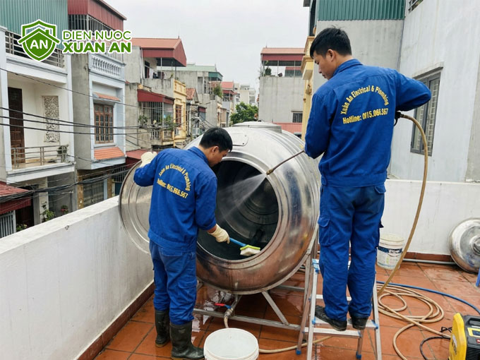 Thau rửa bể nước Phường Hoàng Mai, vệ sinh an toàn